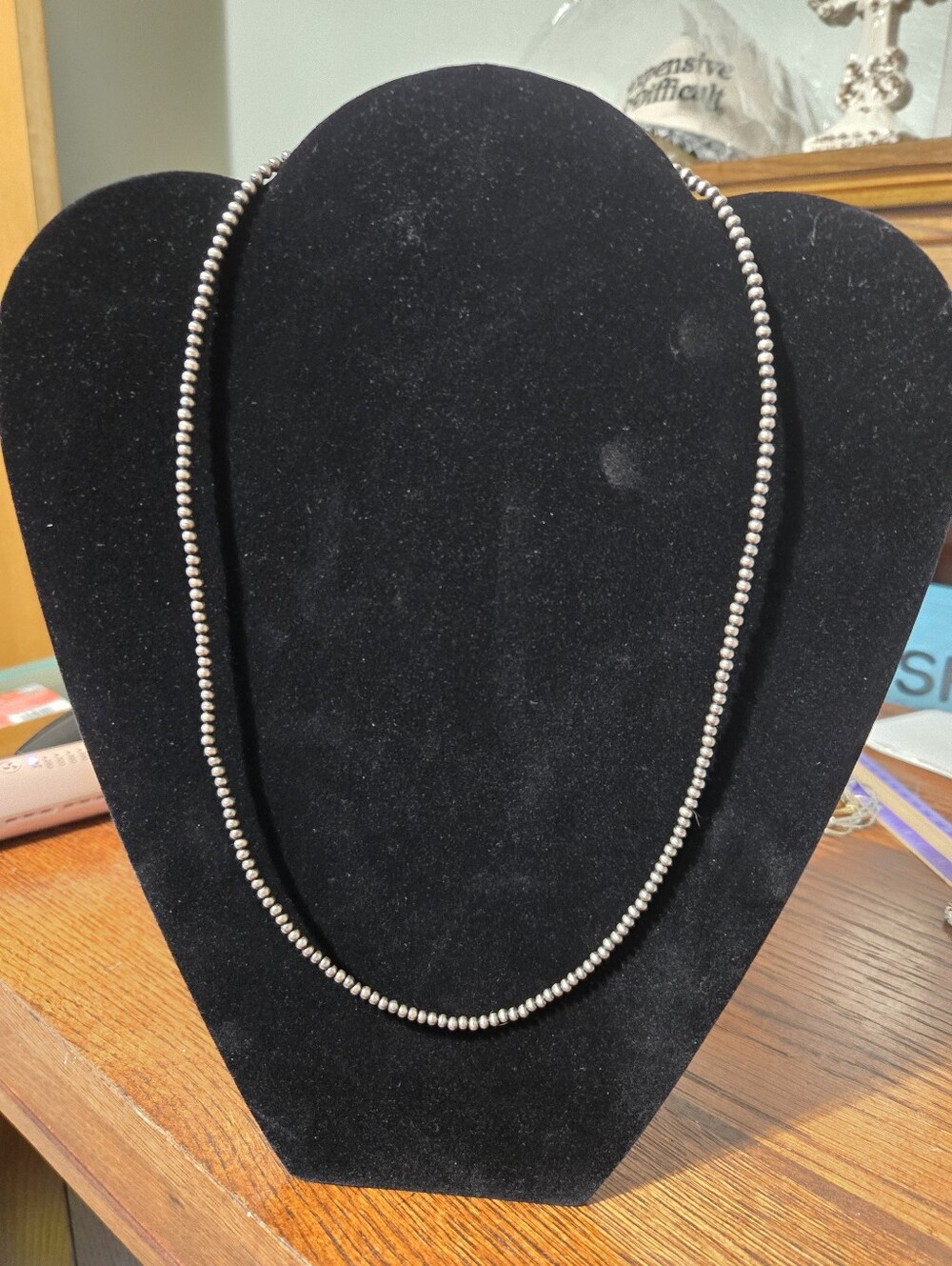 Sterling Beaded Necklace in Silver